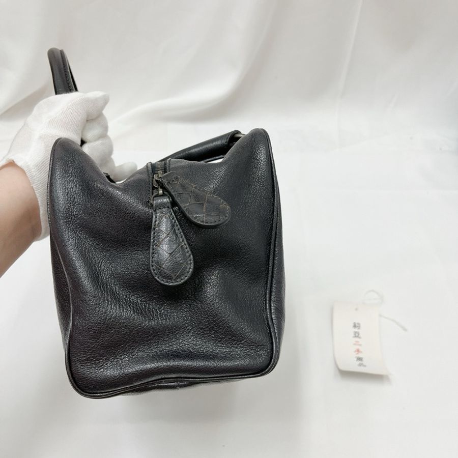 莉亞精品♡ BV 漸層藍牛皮手提包 二手美包-6
