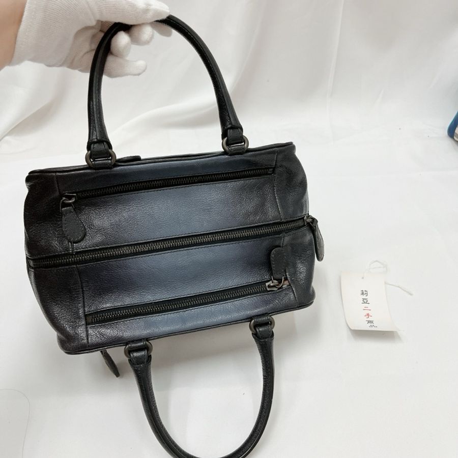 莉亞精品♡ BV 漸層藍牛皮手提包 二手美包-14