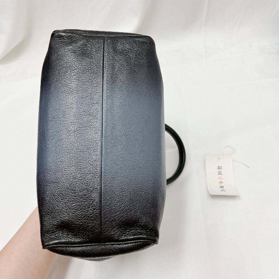 莉亞精品♡ BV 漸層藍牛皮手提包 二手美包-15