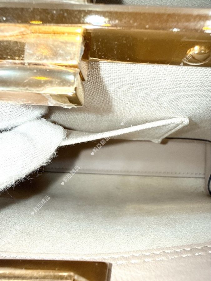 莉亞精品♡ Fendi Mini peekaboo 灰 金扣 手提 斜背包 二手美包-15