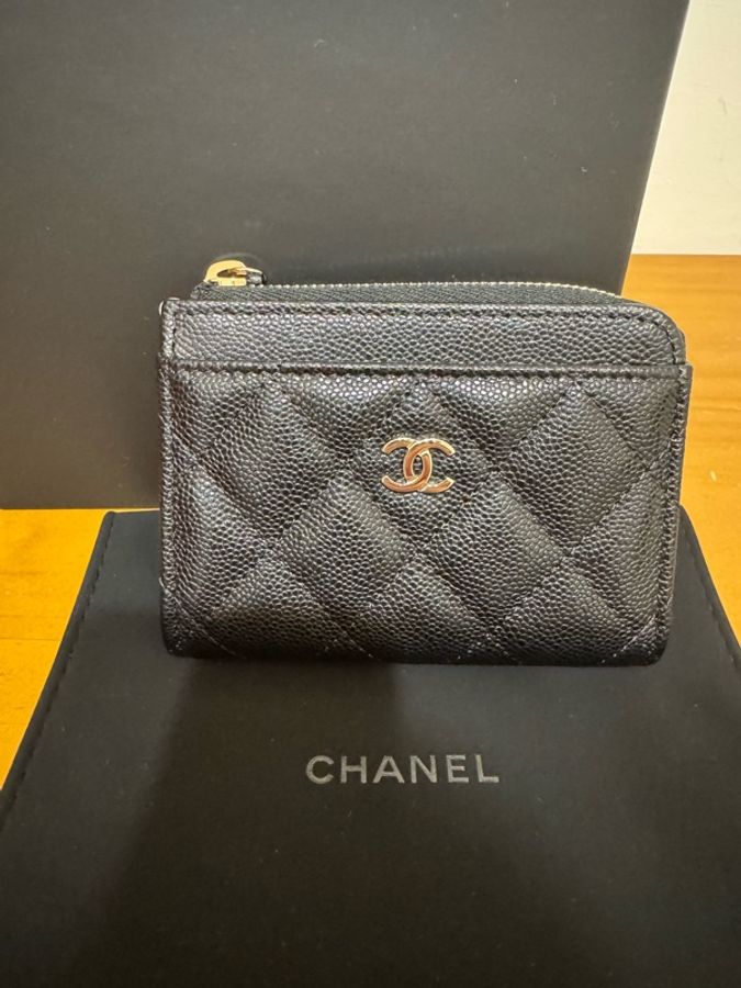 香奈兒Chanel 黑色新款L型短夾 卡包-0