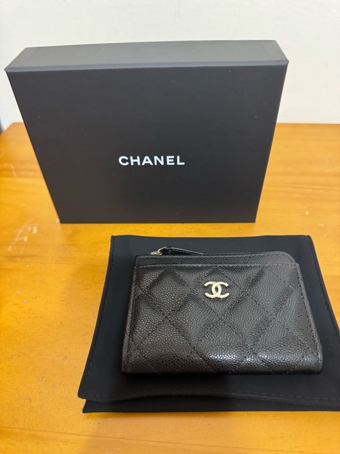 香奈兒Chanel 黑色新款L型短夾 卡包-2