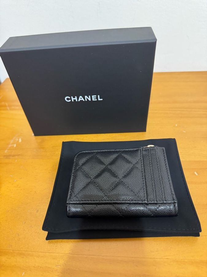 香奈兒Chanel 黑色新款L型短夾 卡包-3