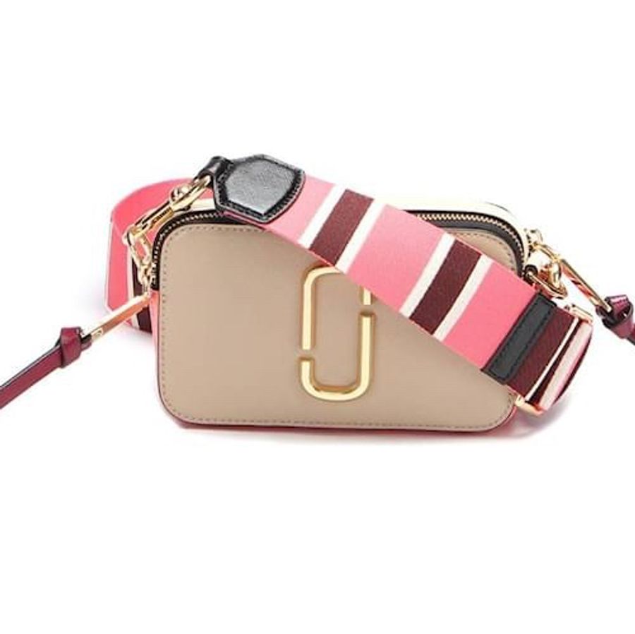 《仙闆名牌精品》MJ marc jacobs 防刮牛皮撞色 snapshot 相機包-1