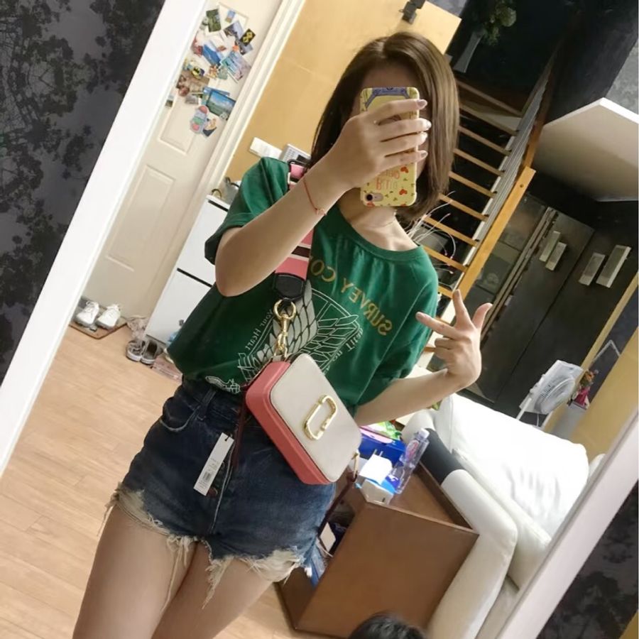 《仙闆名牌精品》MJ marc jacobs 防刮牛皮撞色 snapshot 相機包-5