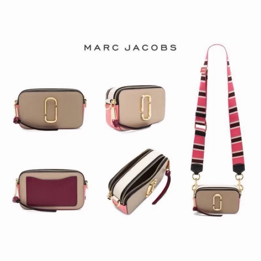 《仙闆名牌精品》MJ marc jacobs 防刮牛皮撞色 snapshot 相機包-9