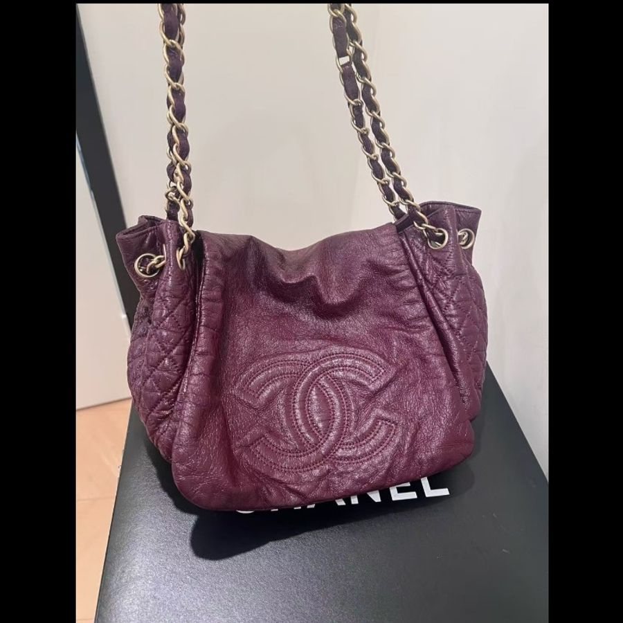 Chanel 香奈兒油蠟塗層帆布機場包(小號)-0