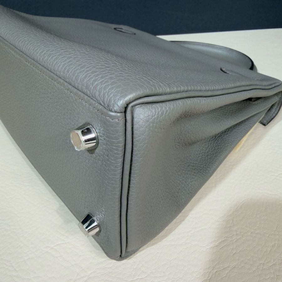 Hermes Kelly25 錫器灰銀扣 togo皮-6