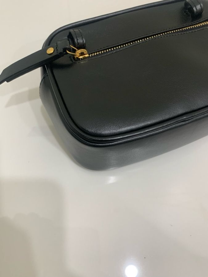 聖羅蘭/YSL 黑金牛皮流蘇相機包-7