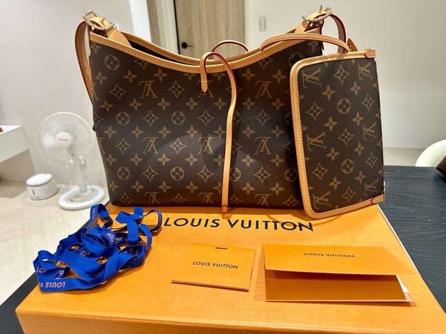 全新Louis Vuitton CarryAll PM 老花(附拉鍊子包)-1
