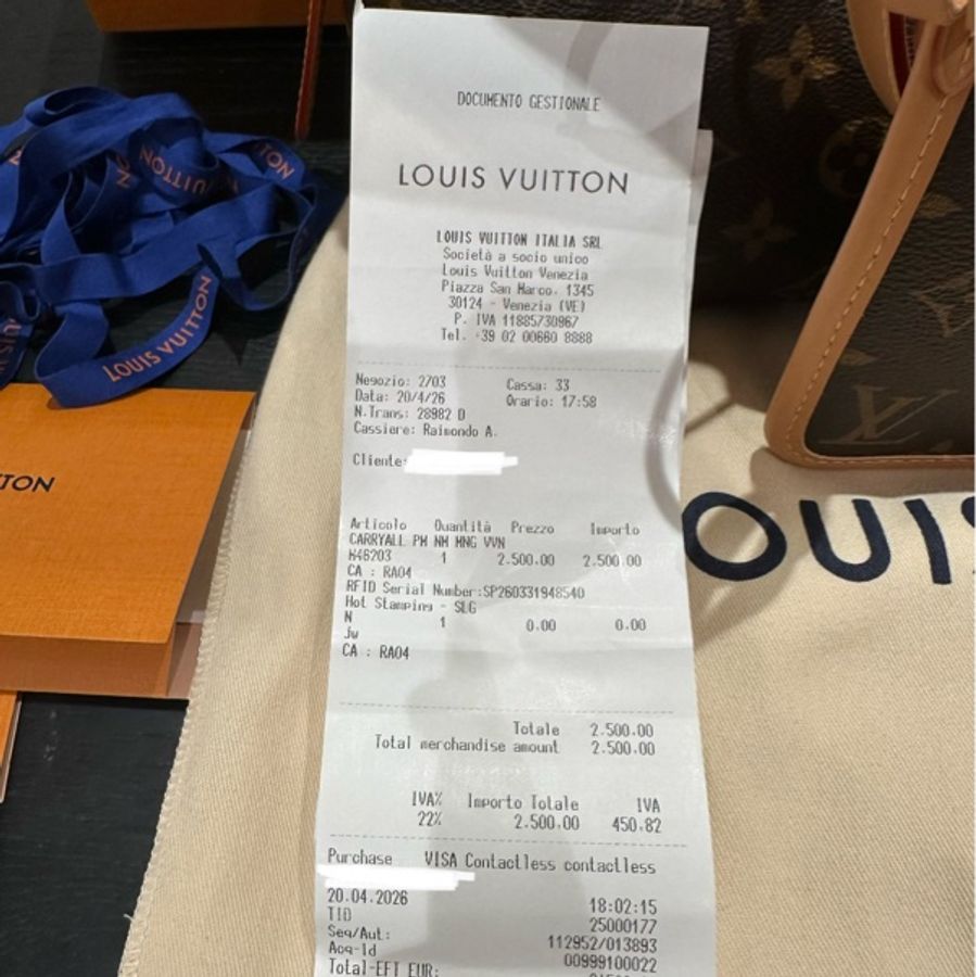 全新Louis Vuitton CarryAll PM 老花(附拉鍊子包)-13