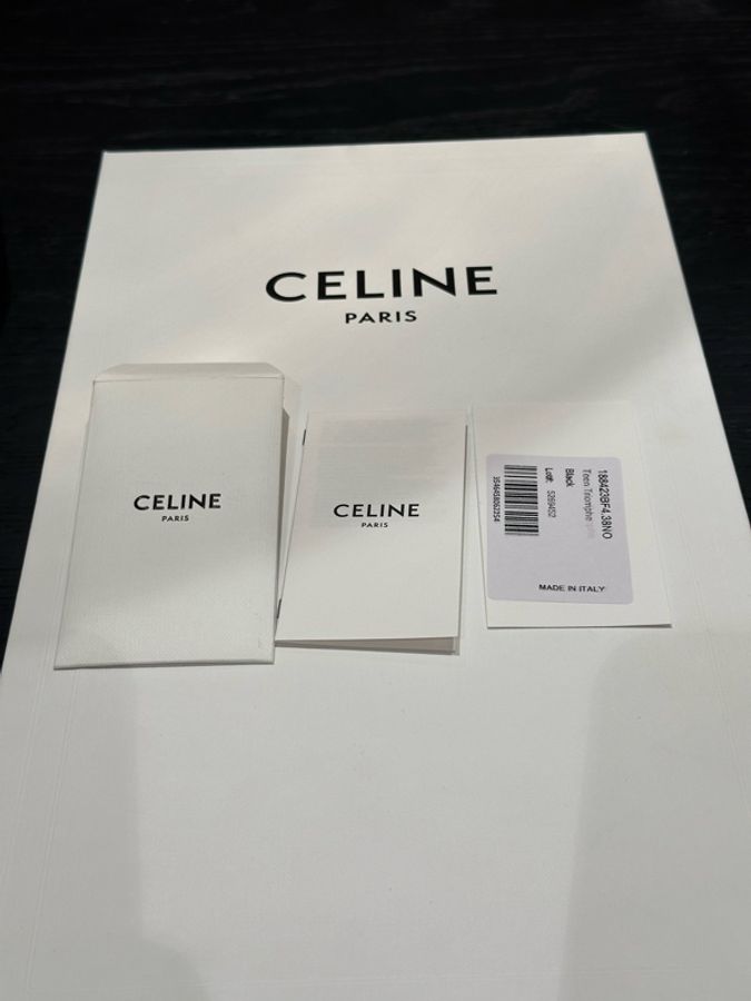 全新Celine Teen Triomphe(經典黑金釦)-4
