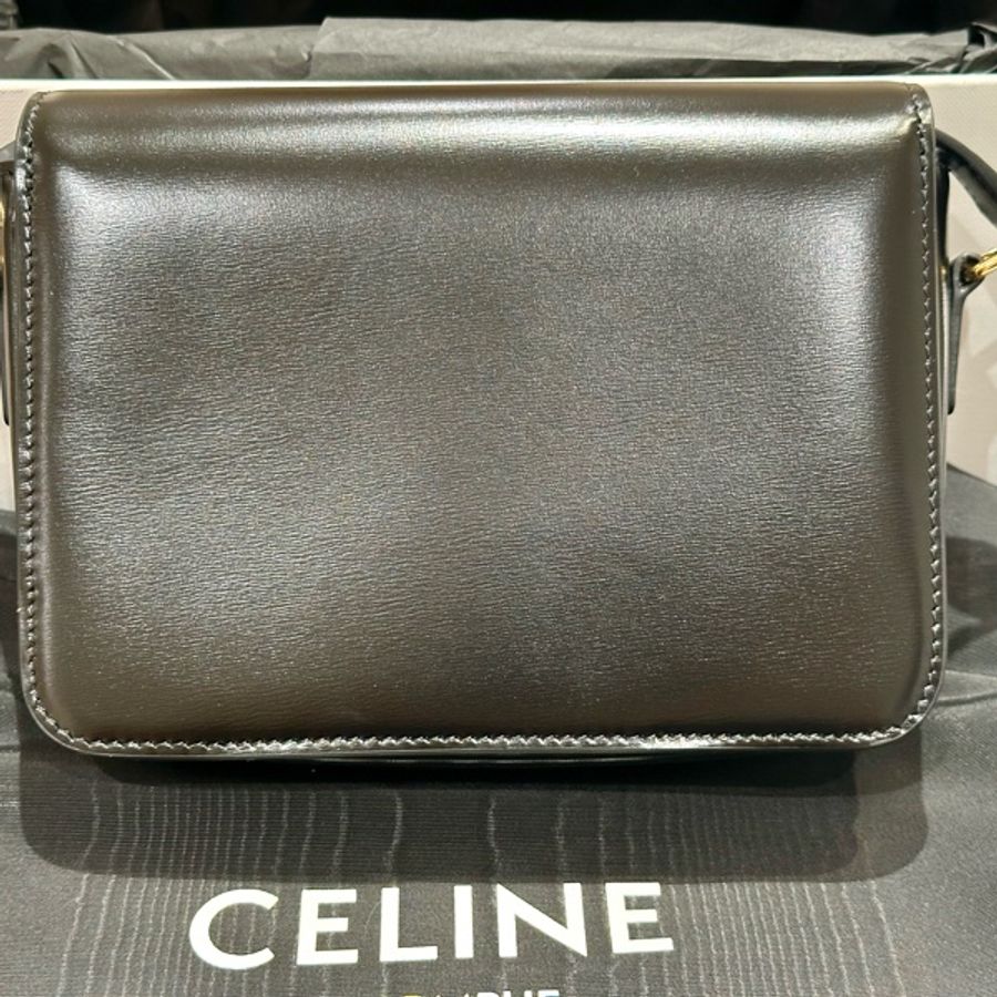 全新Celine Teen Triomphe(經典黑金釦)-6