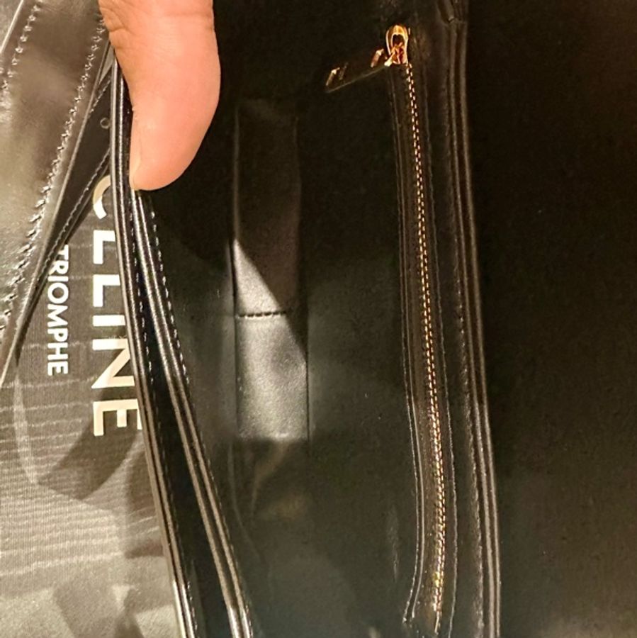 全新Celine Teen Triomphe(經典黑金釦)-8
