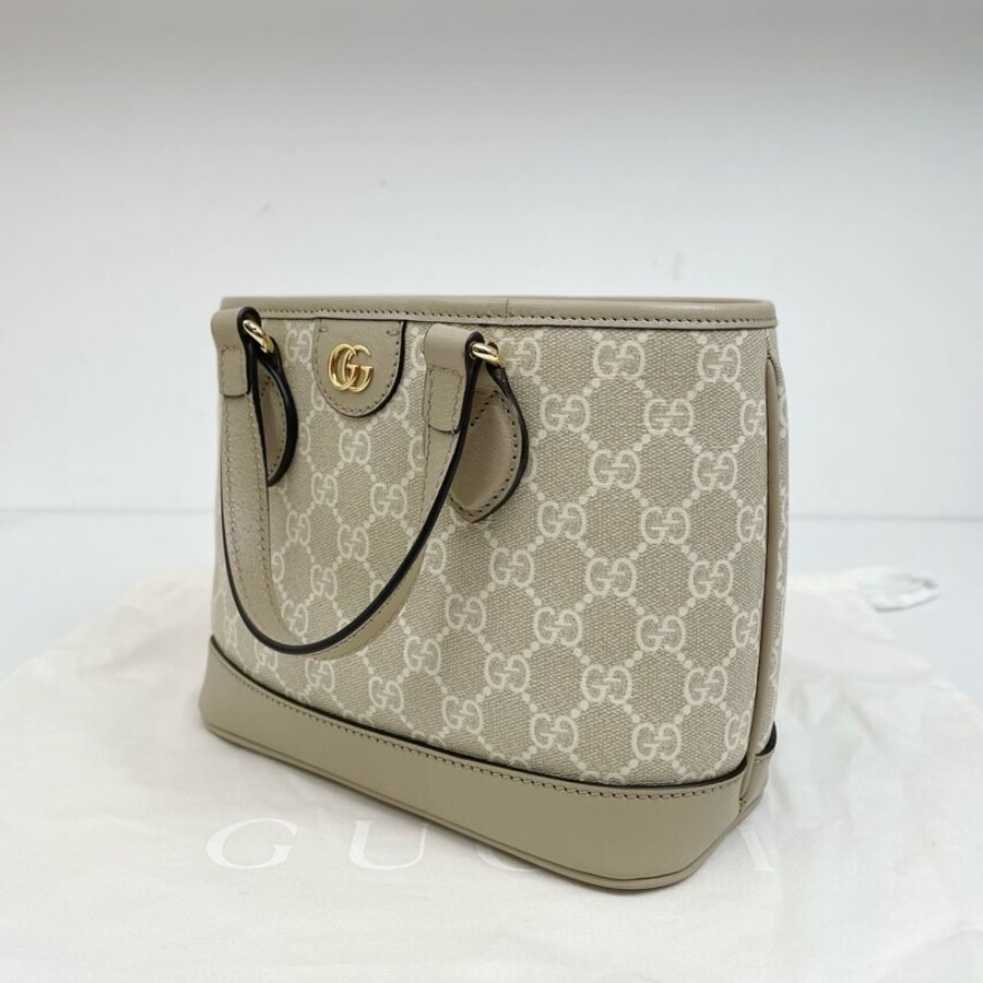 🆕Gucci古馳 燕麥色mini托特子母包菜籃子手提包單肩包斜挎包-2