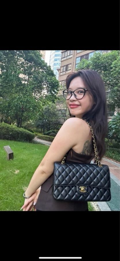 Chanel 香奈儿 黑金 CF 中号-4