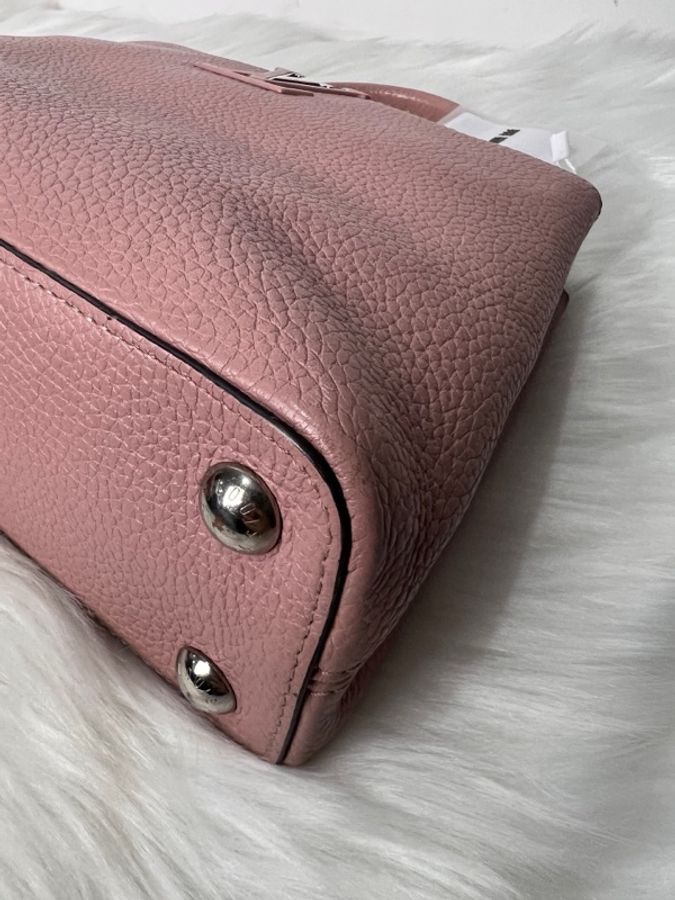 Lv/路易威登Capucines bb 97新CAP粉色全皮手提單肩斜挎包-2