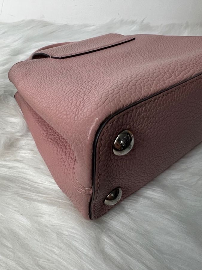 Lv/路易威登Capucines bb 97新CAP粉色全皮手提單肩斜挎包-5