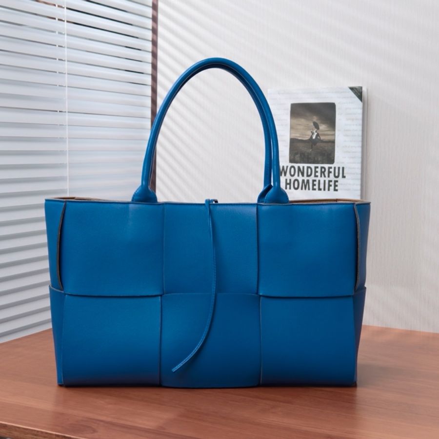 💙 BOTTEGA VENETA Arco 藍色編織子母手提托特包 💙-5