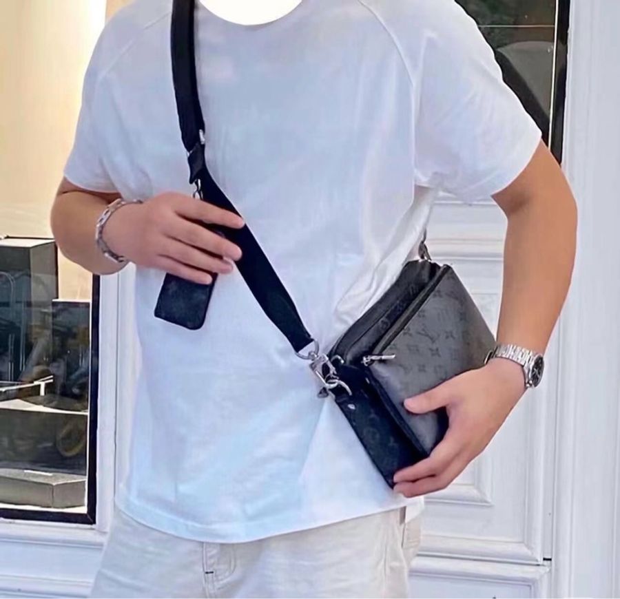 Louis Vuitton 路易威登 Trio黑武士三合一郵差包 芯片款無小子袋-0