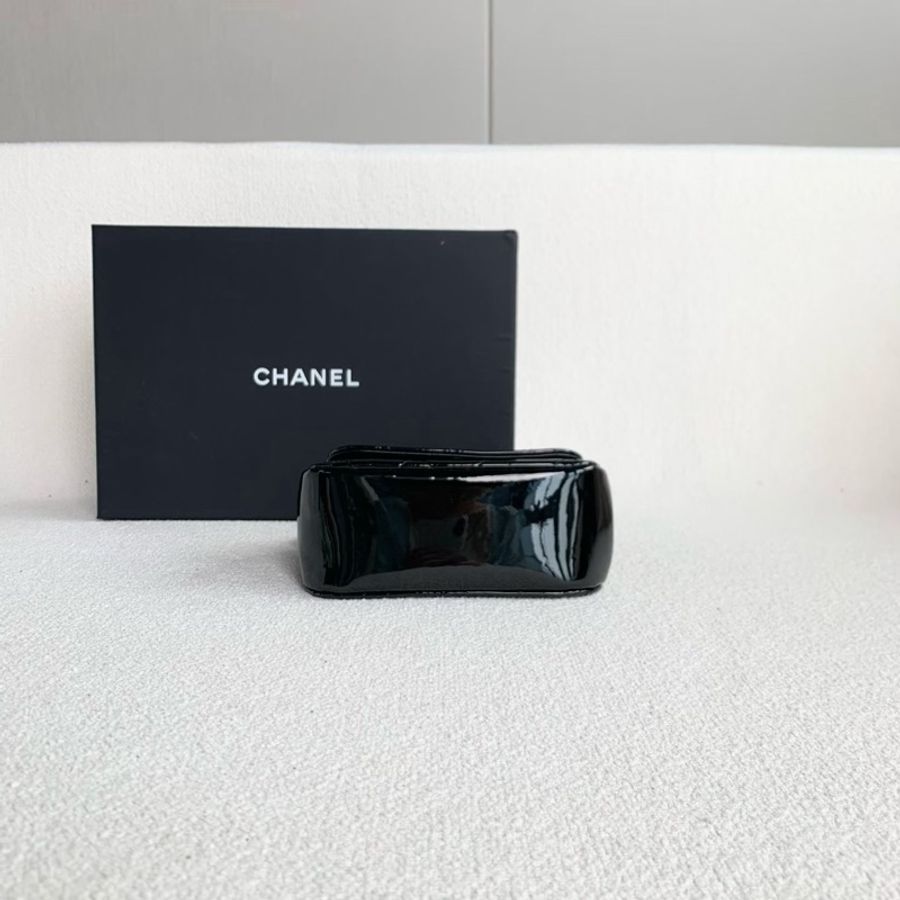 🖤 CHANEL 黑金漆皮元寶鏈條包 🖤-8
