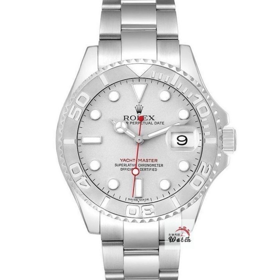 【大眾名錶】 ROLEX勞力士 16622 Yacht-Master 遊艇名仕 停產絕版 PT950鉑金面盤/錶圈 台灣保單 錶徑40mm 自動上鍊 B1415-0