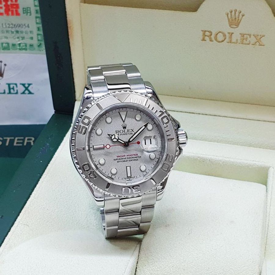 【大眾名錶】 ROLEX勞力士 16622 Yacht-Master 遊艇名仕 停產絕版 PT950鉑金面盤/錶圈 台灣保單 錶徑40mm 自動上鍊 B1415-1
