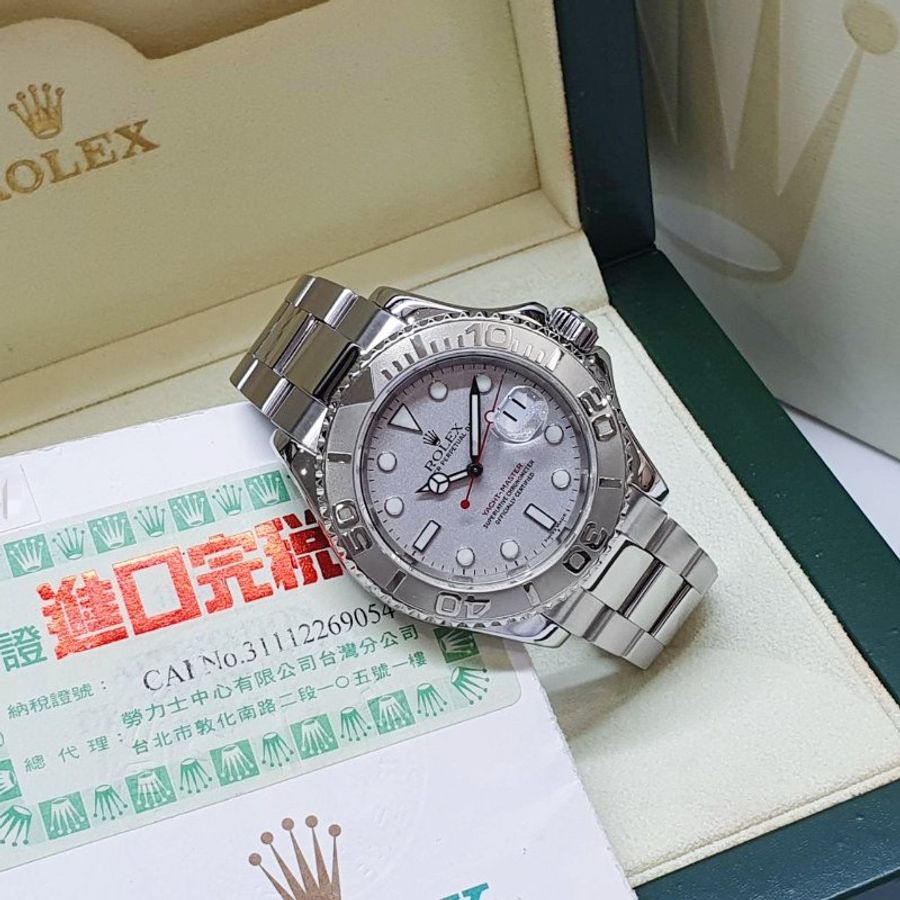 【大眾名錶】 ROLEX勞力士 16622 Yacht-Master 遊艇名仕 停產絕版 PT950鉑金面盤/錶圈 台灣保單 錶徑40mm 自動上鍊 B1415-2