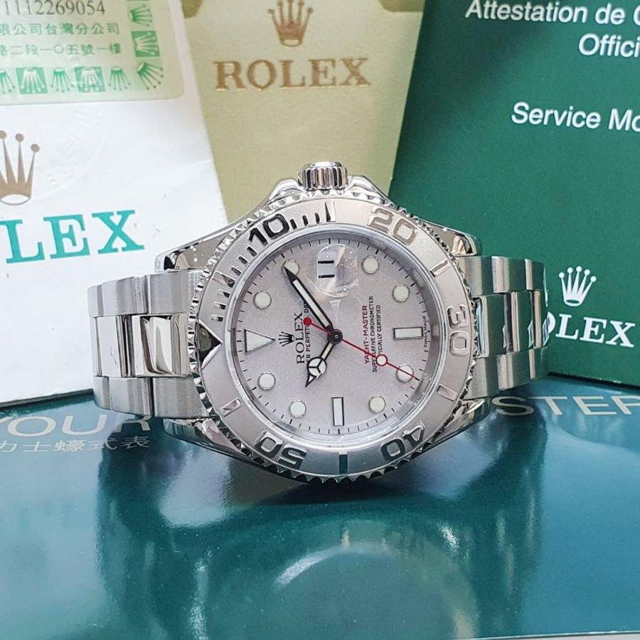 【大眾名錶】 ROLEX勞力士 16622 Yacht-Master 遊艇名仕 停產絕版 PT950鉑金面盤/錶圈 台灣保單 錶徑40mm 自動上鍊 B1415-4