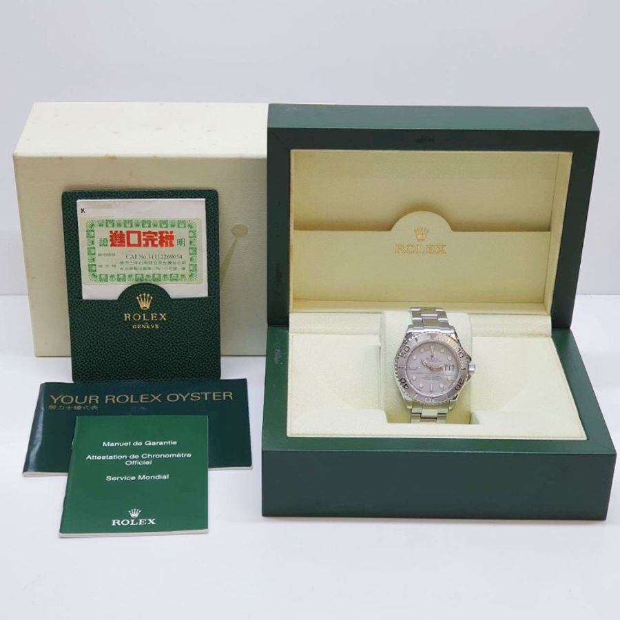 【大眾名錶】 ROLEX勞力士 16622 Yacht-Master 遊艇名仕 停產絕版 PT950鉑金面盤/錶圈 台灣保單 錶徑40mm 自動上鍊 B1415-9