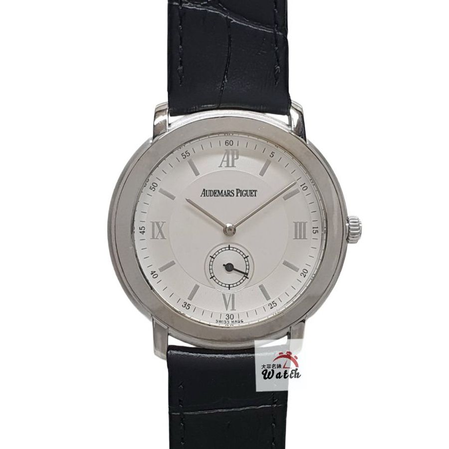 【大眾名錶】Audemars Piguet 愛彼 15056BC Jules Audemars系列 18K白金 薄型腕錶 底蓋裸空 原廠帶扣 錶徑36mm B1417-0
