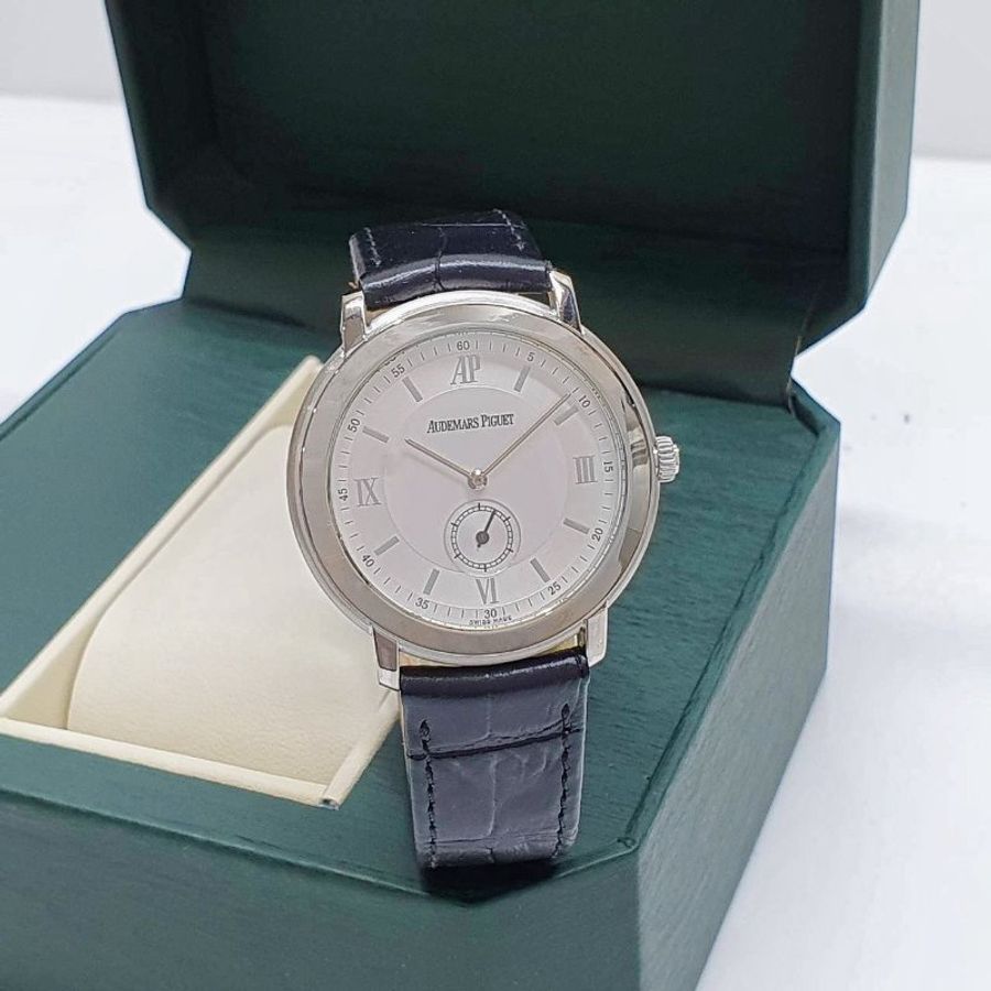 【大眾名錶】Audemars Piguet 愛彼 15056BC Jules Audemars系列 18K白金 薄型腕錶 底蓋裸空 原廠帶扣 錶徑36mm B1417-1