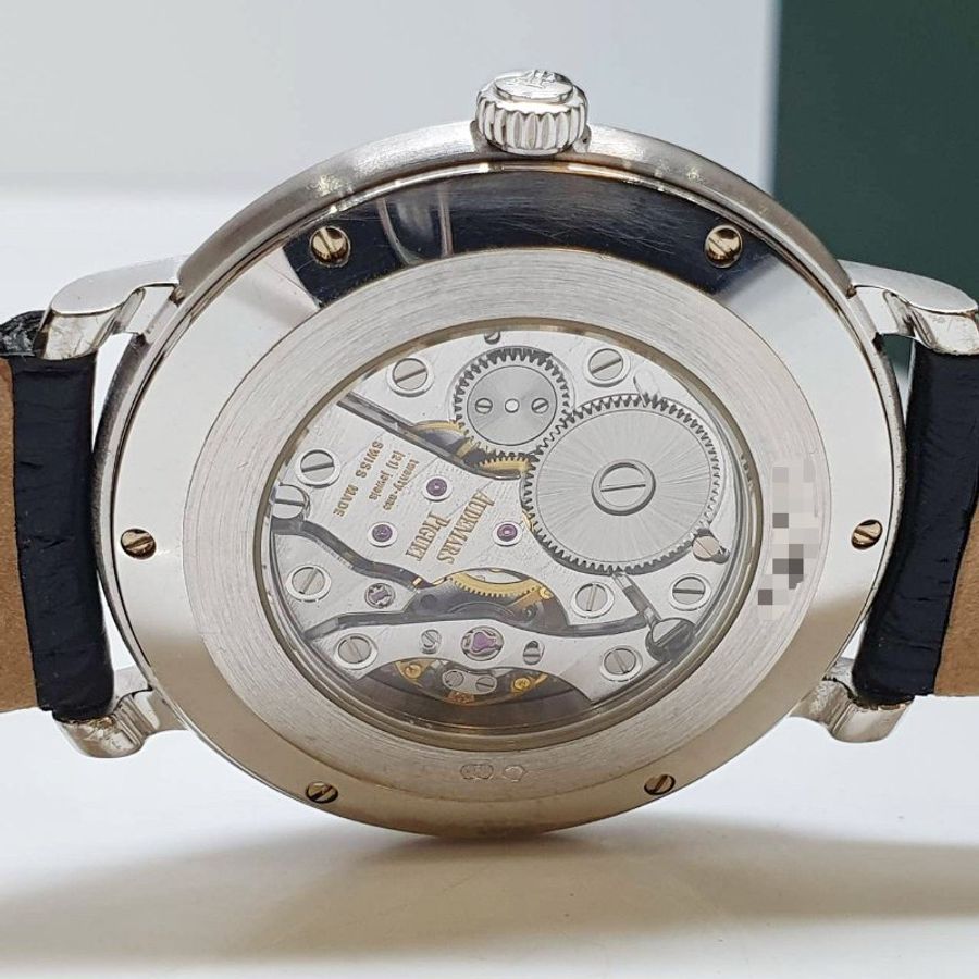 【大眾名錶】Audemars Piguet 愛彼 15056BC Jules Audemars系列 18K白金 薄型腕錶 底蓋裸空 原廠帶扣 錶徑36mm B1417-6