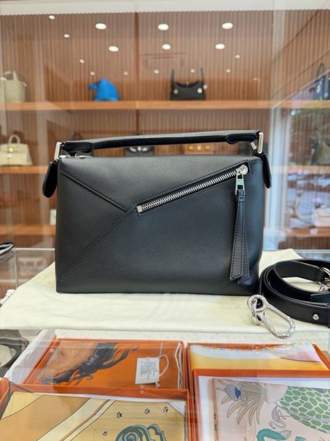 羅意威/Loewe黑色全皮puzzle小號底長24-1