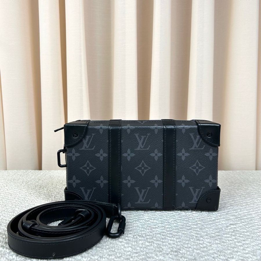 LV路易威登trunk wallet黑武士黑色老花盒子包 98新-1