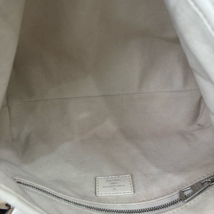 LV路易威登 carryall小號 托特全皮白色單肩包腋下包 芯片款-4
