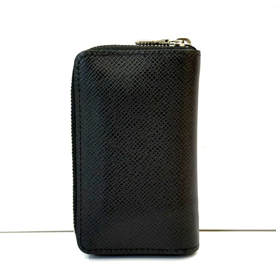 LOUIS VUITTON 路易威登 黑色TAIGA 拉鍊零錢包 M30511-1