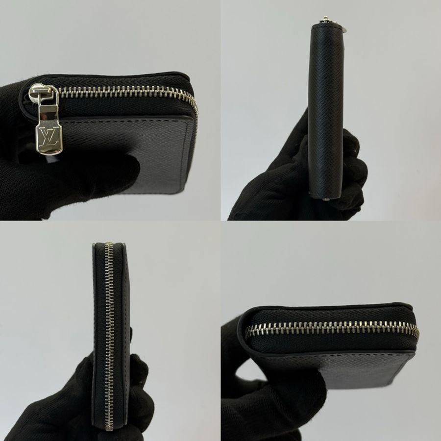 LOUIS VUITTON 路易威登 黑色TAIGA 拉鍊零錢包 M30511-3