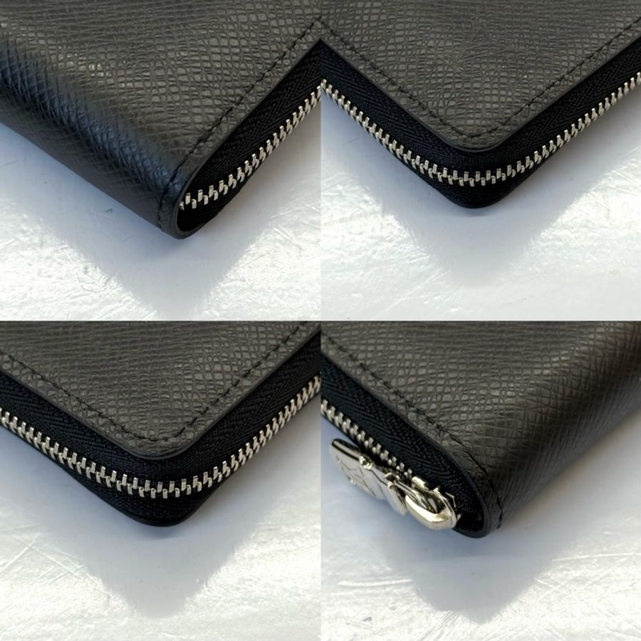 LOUIS VUITTON 路易威登 黑色TAIGA 拉鍊零錢包 M30511-4