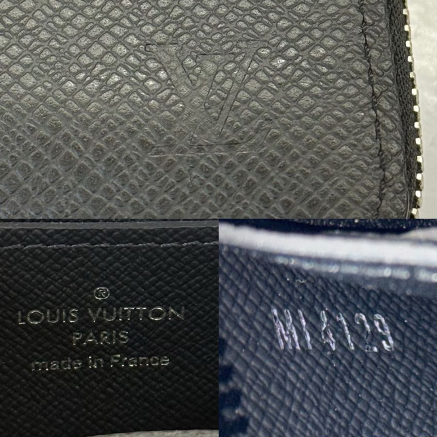 LOUIS VUITTON 路易威登 黑色TAIGA 拉鍊零錢包 M30511-6