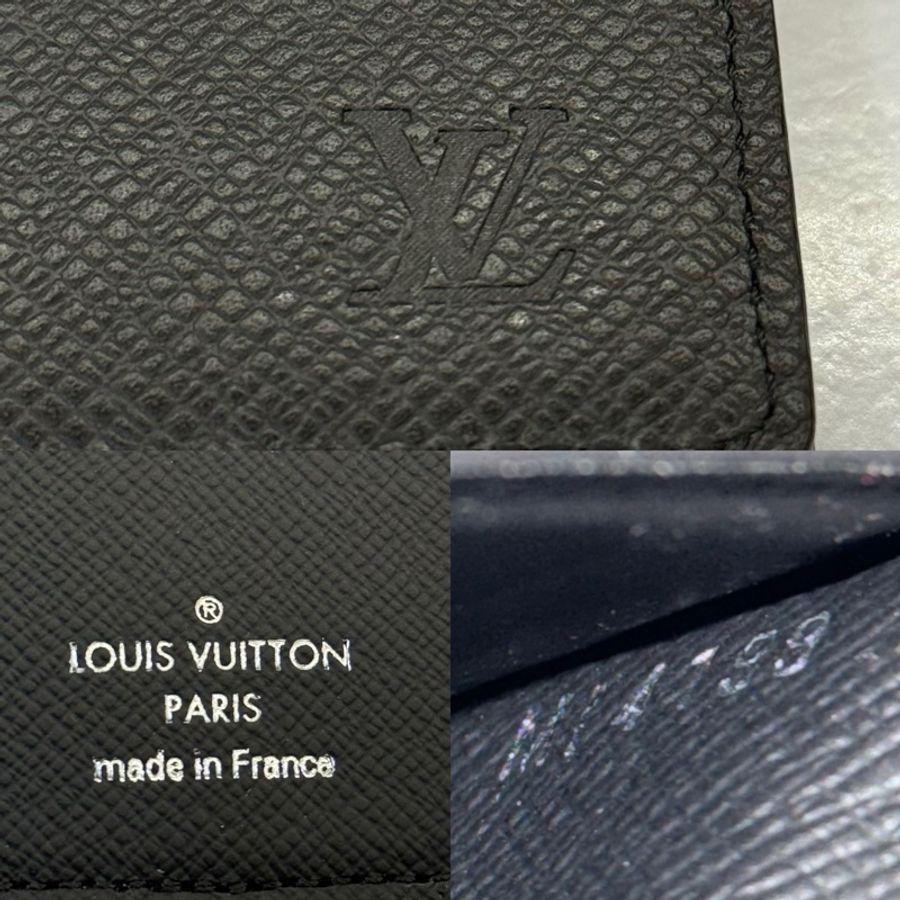 LOUIS VUITTON 路易威登 黑色TAIGA POCKET ORGANISER 卡夾 M30537-6