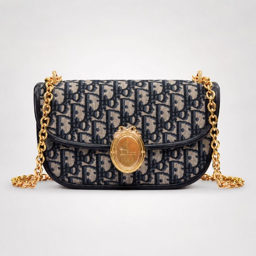 Dior Oblique 鍊帶馬鞍包-7