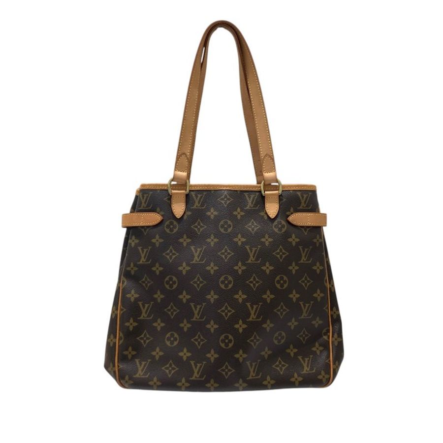 LOUIS VUITTON 路易威登 M51153 BATIGNOLLES VERTICAL 老花肩背手提包 PVC帆布 棕色 金釦-1