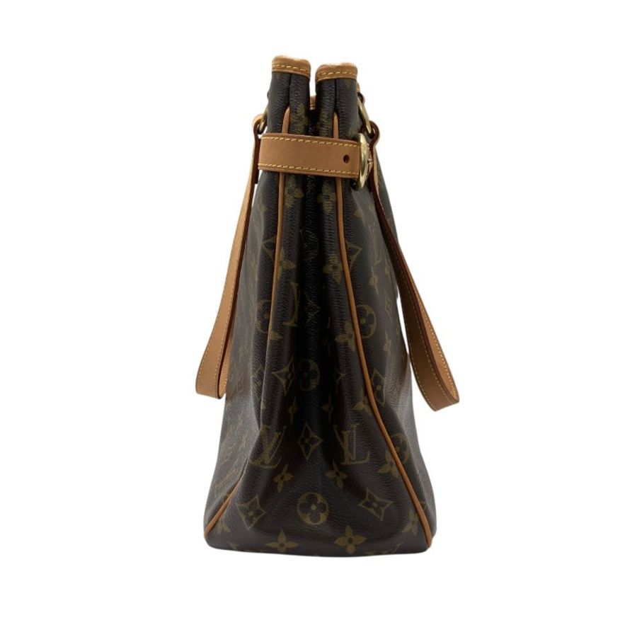 LOUIS VUITTON 路易威登 M51153 BATIGNOLLES VERTICAL 老花肩背手提包 PVC帆布 棕色 金釦-2