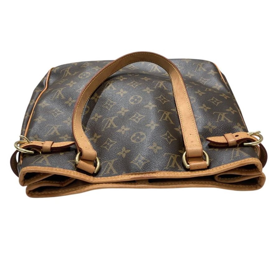 LOUIS VUITTON 路易威登 M51153 BATIGNOLLES VERTICAL 老花肩背手提包 PVC帆布 棕色 金釦-4