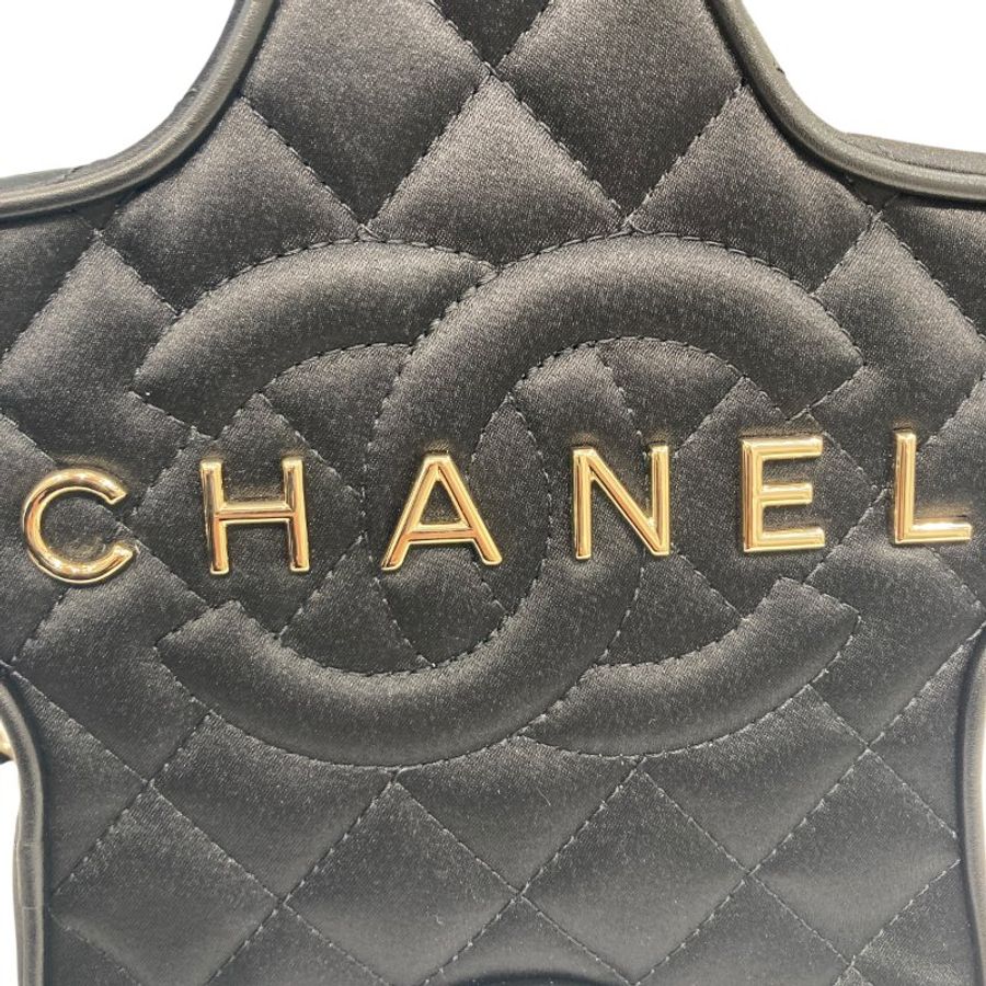 CHANEL 香奈兒 肩背包 星星包 尼龍 黑色 淡金釦-12