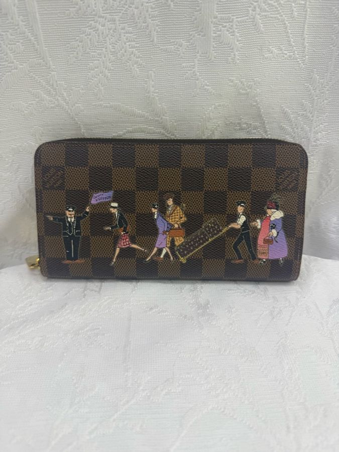 Louis Vuitton Damier Ebene Zippy Wallet-14