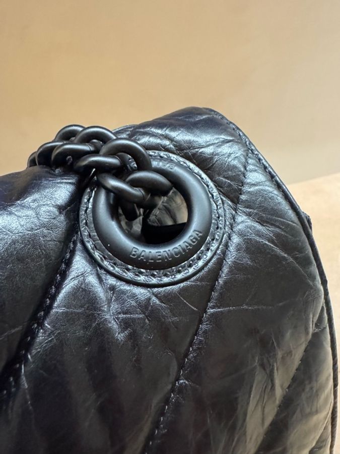 Balenciaga large Crush chain-strap shoulder bag 巴黎世家 沙漏包-16