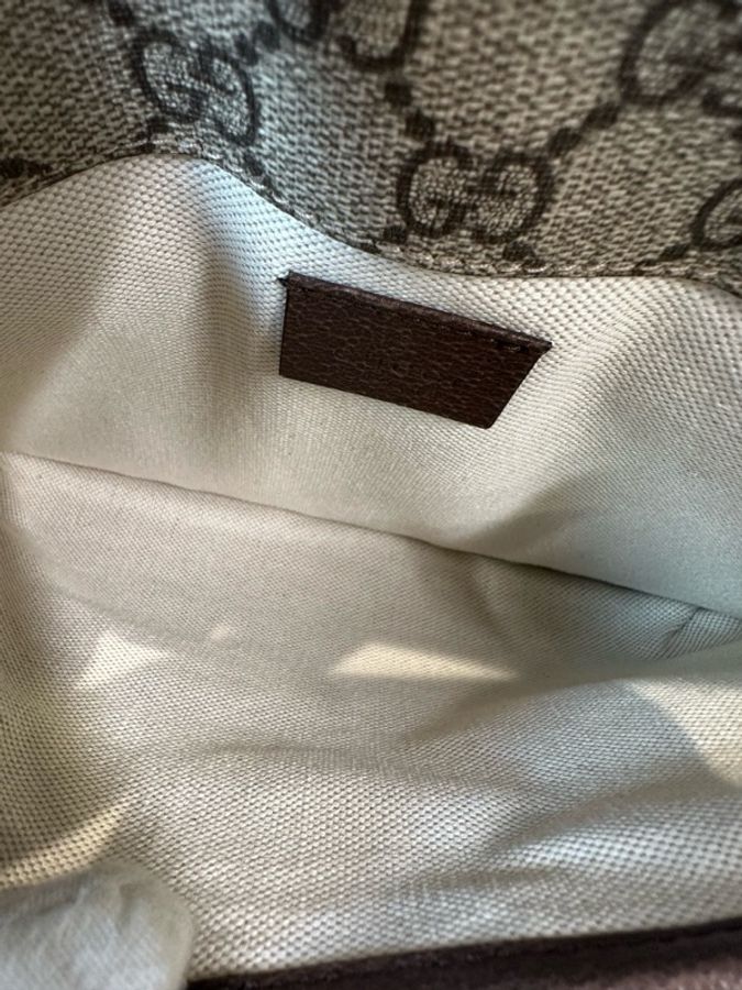 99新 古馳/Gucci 烏木色虎頭腰包 底長24cm男女同款-5