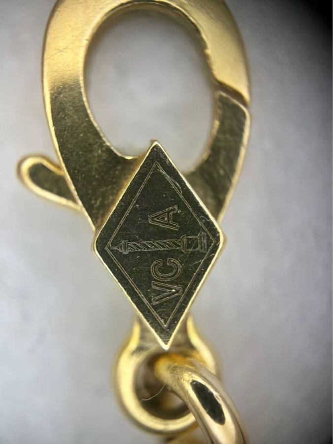 VCA梵克雅寶五花白貝母單手鏈!刻印估計有一些模糊-7